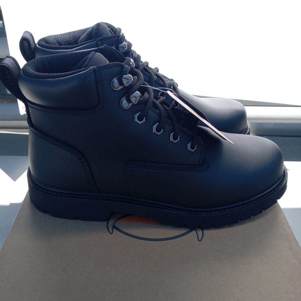 Brahma Men's Mass Soft Toe Work Boots Size 7.5 Black Oil & Slip Resistant Sole